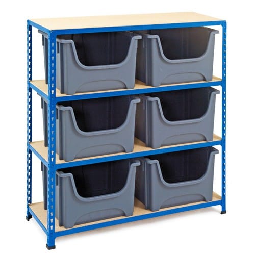 GS340 Shelving with 6 Pickmaster Boxes - 1220h x 1120w