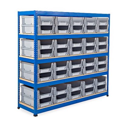 GS800 Shelving - 40 Open Fronted Eurocontainers