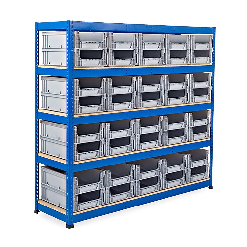 GS800 Shelving - 40 Open Fronted Eurocontainers