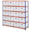 GS340 Shelving Document Storage Bays - Single Sided - 20 boxes