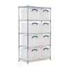Chrome Wire Shelving - 8 x 35 litre Really Useful Boxes