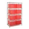 Chrome Wire Shelving - 8 x 35 litre Really Useful Boxes
