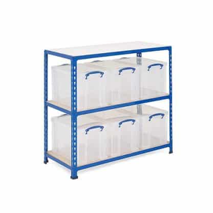 GS340 Shelving - 6 x 84 litre Really Useful Boxes