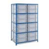 Shelving with 16 Open Fronted Eurocontainers