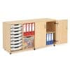 Storage Unit With Lockable Doors Including 8 Trays