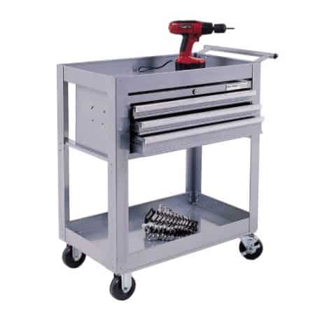 Silver Range 2 Shelf Trolley And 3 Drawer Cabinet